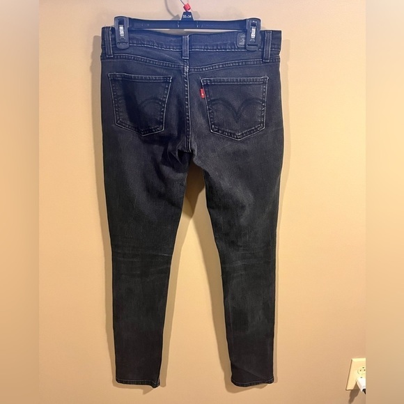 Levi’s too superlow 524 Skinny Black Denim Jeans Size 5M Y2K Retro Grunge - Picture 4 of 14